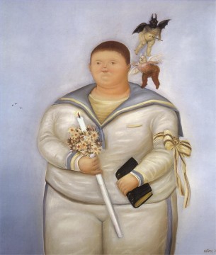 Artworks by 350 Famous Artists Painting - Self Portrait the Day of the First Communion Fernando Botero